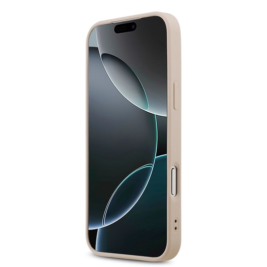 Apple iPhone 18 Pro Max Kılıf Guess Orjinal Lisanslı M-safe Şarj Özllikli PU Deri Taşlı Üçgen Logo 4G Desenli Strass Kapak