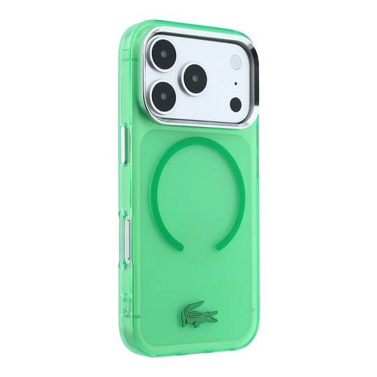 Apple iPhone 18 Pro Max Kılıf Lacoste Orjinal Lisanslı M-safe Şarj Özellikli Lake Timsah Logolu IML Frosted Kapak