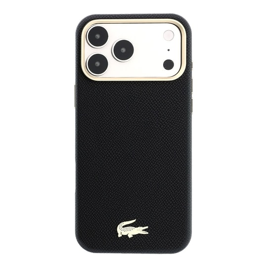 Apple iPhone 18 Pro Max Kılıf Lacoste Orjinal Lisanslı M-Safe Şarj Özellikli PVC Yarı Pike Desenli Arka Yüzey İkonik Timsah Dokuma Logolu Kapak