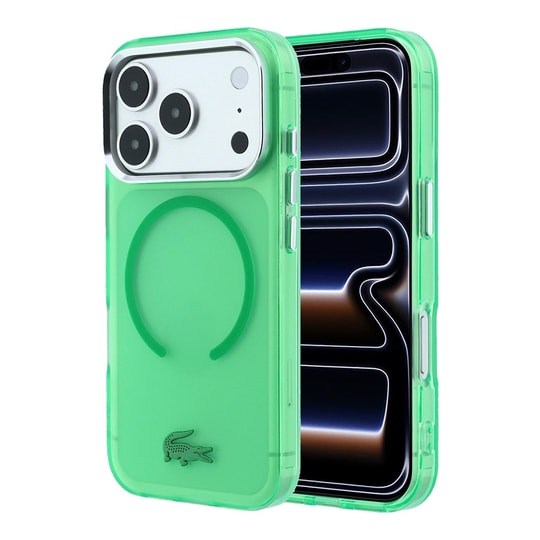 Apple iPhone 18 Pro Max Kılıf Lacoste Orjinal Lisanslı M-safe Şarj Özellikli Lake Timsah Logolu IML Frosted Kapak