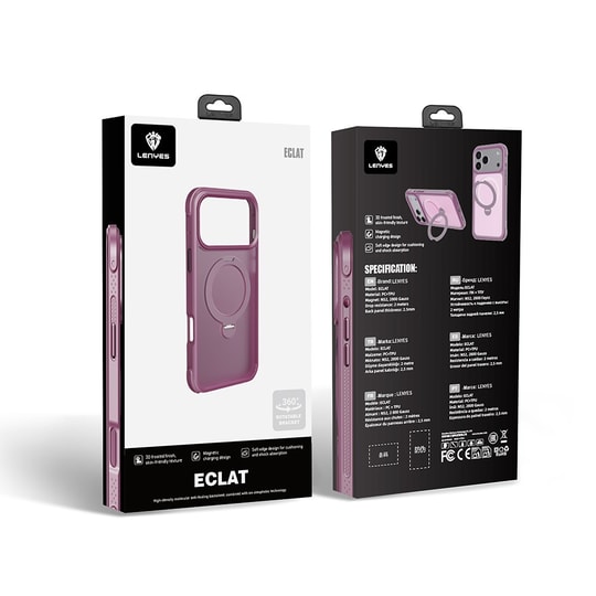 Apple iPhone 18 Pro Max Kılıf M-safe Şarj Özellikli Standlı Lenyes Eclat Kapak
