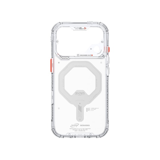 Apple iPhone 18 Pro Max Kılıf M-safe Şarj Özellikli Şeffaf Airbag Tasarımlı Skinarma Saido Mag-Charge Kapak