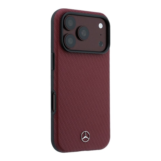 Apple iPhone 18 Pro Max Kılıf Mercedes Benz Orjinal Lisanslı M-safe Şarj Özellikli 3D Metal Logolu Wrap Wood Deri Kapak