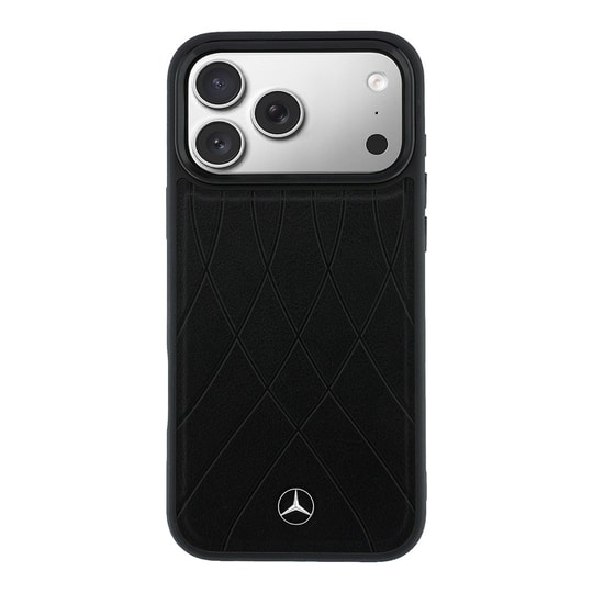 Apple iPhone 18 Pro Max Kılıf Mercedes Benz Orjinal Lisanslı M-safe Şarj Özellikli 3D Metal Logolu Crossed Lines Kapak