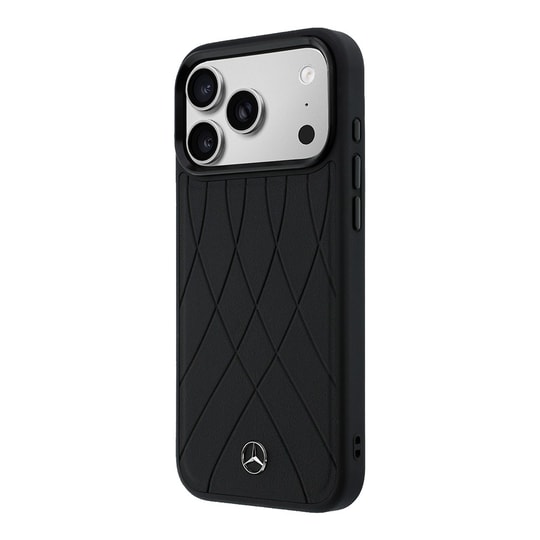Apple iPhone 18 Pro Max Kılıf Mercedes Benz Orjinal Lisanslı M-safe Şarj Özellikli 3D Metal Logolu Crossed Lines Kapak