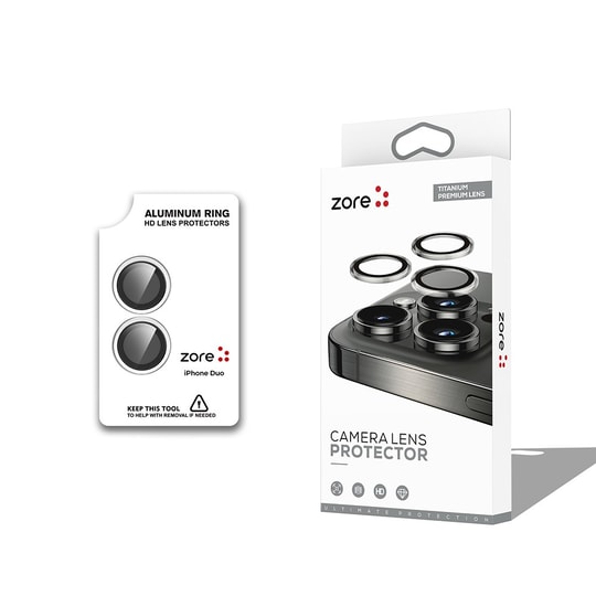Apple iPhone Duo Zore CL-12 Premium Safir Parmak İzi Bırakmayan Anti-Reflective Kamera Lens Koruyucu