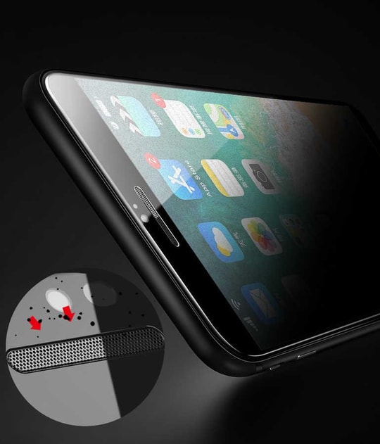 Apple iPhone SE 2020 Zore Anti-Dust Mat Privacy Temperli Ekran Koruyucu