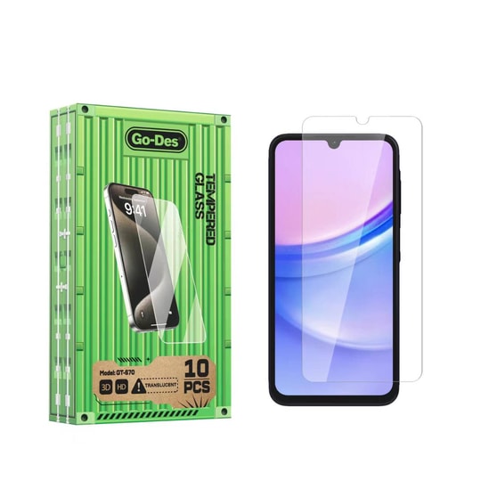 Galaxy A15 Go Des Parmak İzi Bırakmayan 9H Oleofobik Bom Glass Ekran Koruyucu 10lu Paket