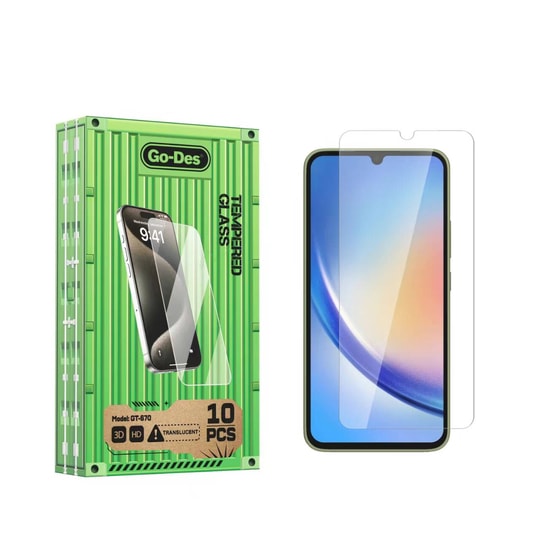 Galaxy A34 Go Des Parmak İzi Bırakmayan 9H Oleofobik Bom Glass Ekran Koruyucu