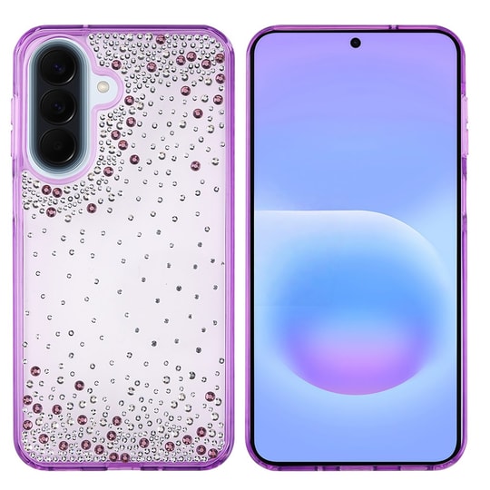 Galaxy A37 Kılıf Airbag Tasarımlı Damla Taşlı Şeffaf Zore Pera Silikon Kapak