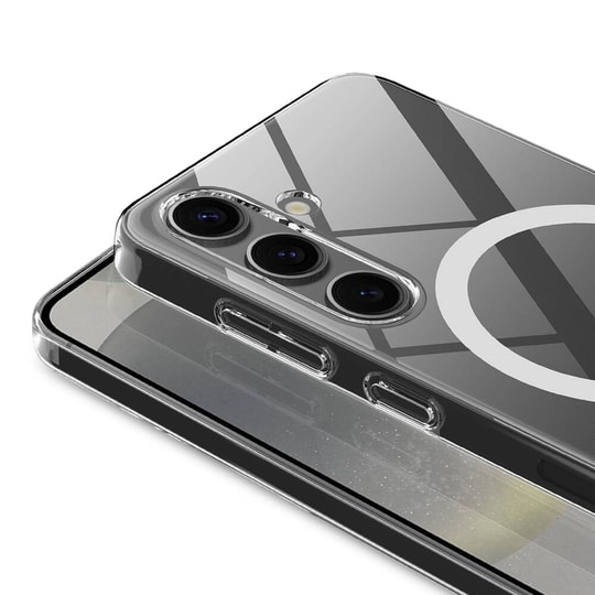 Galaxy S24 Kılıf Zore Magsafe Şarj Özellikli Şeffaf Tek Kamera Çerçeveli Porto Kapak