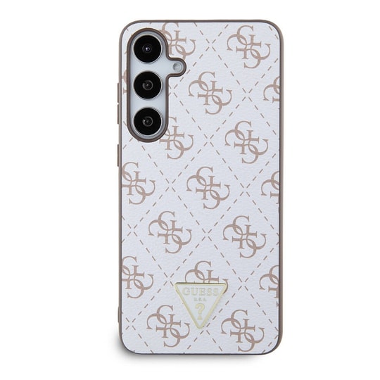 Galaxy S24 Plus Kılıf Guess Orjinal Lisanslı PU Üçgen Logo 4G Desenli Kapak