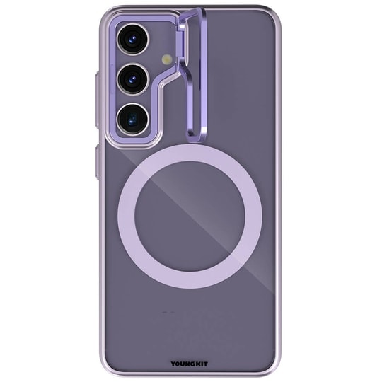 Galaxy S24 Plus Kılıf M-safe Şarj Özellikli Sararma Önleyici Youngkit Crystal Grid Kapak