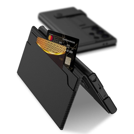 Galaxy S24 Ultra Zore Kıpta Standlı Kartlıklı Kalem Bölmeli Kapak