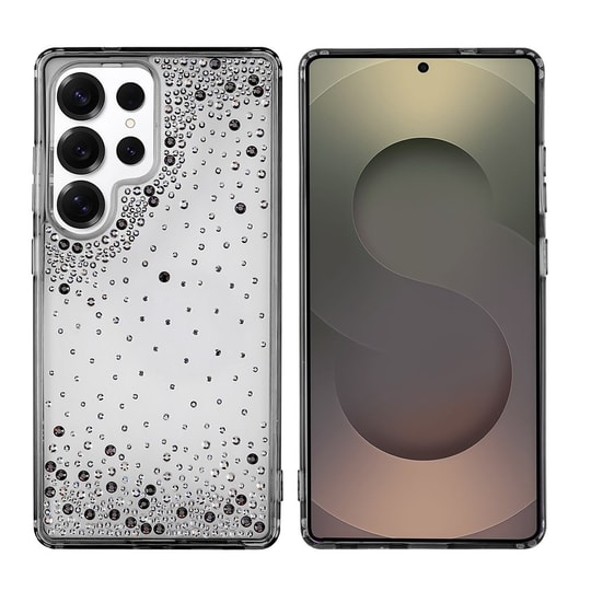 Galaxy S25 Ultra Kılıf Airbag Tasarımlı Damla Taşlı Şeffaf Zore Pera Silikon Kapak