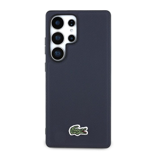 Galaxy S25 Ultra Kılıf Lacoste Orjinal Lisanslı PU Pike Desenli Arka Yüzey İkonik Timsah Dokuma Logolu Kapak