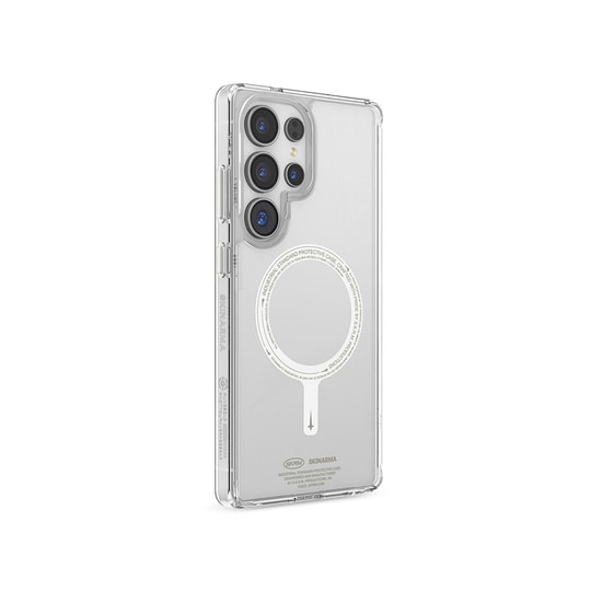 Galaxy S25 Ultra Kılıf M-safe Şarj Özellikli Şeffaf Airbag Tasarımlı Skinarma Saido Nightglow Kapak