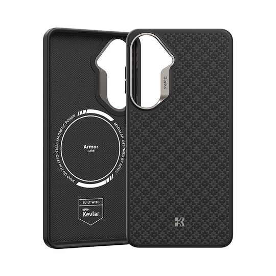 Galaxy S26 Kılıf M-Safe Şarj Özellikli Benks ArmorPro ArmorGrid Serisi Kevlar Kapak
