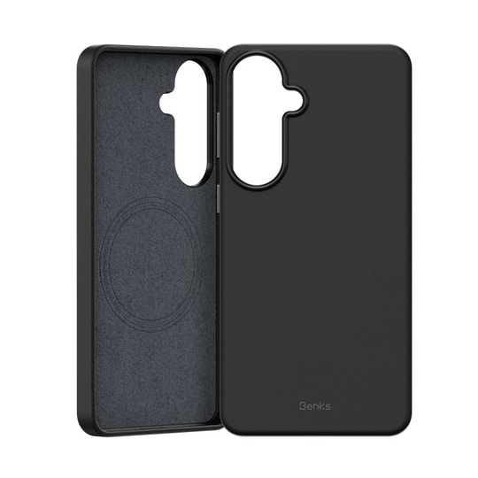Galaxy S26 Plus Kılıf M-safe Şarj Özellikli Çizilmeye Dayanıklı Benks VitaPro Serisi PU Deri Kapak