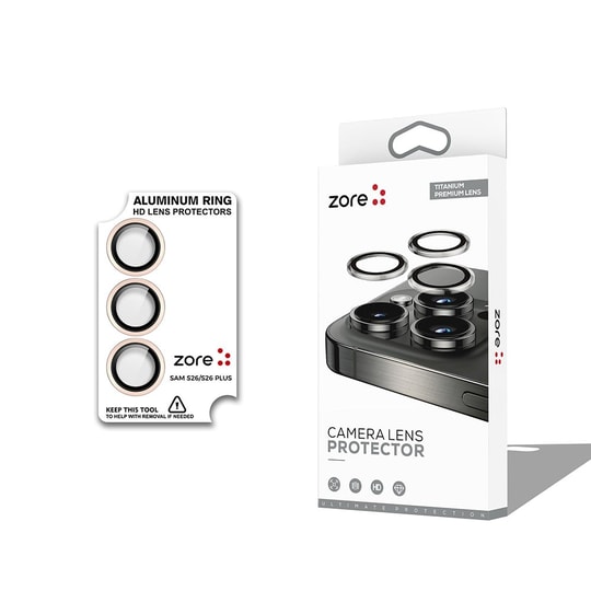Galaxy S26 Plus Zore CL-12 Premium Safir Parmak İzi Bırakmayan Anti-Reflective Kamera Lens Koruyucu