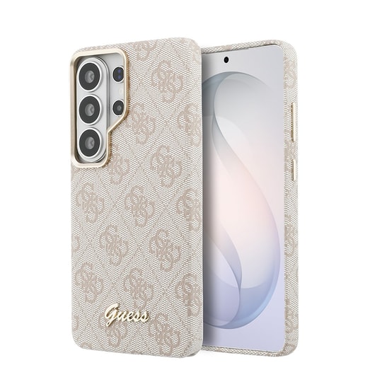 Galaxy S26 Ultra Kılıf Guess Orjinal Lisanslı M-safe Şarj Özellikli Script Yazı Logolu 4G Desenli Kapak