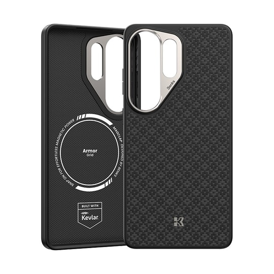 Galaxy S26 Ultra Kılıf M-Safe Şarj Özellikli Benks ArmorPro ArmorGrid Serisi Kevlar Kapak