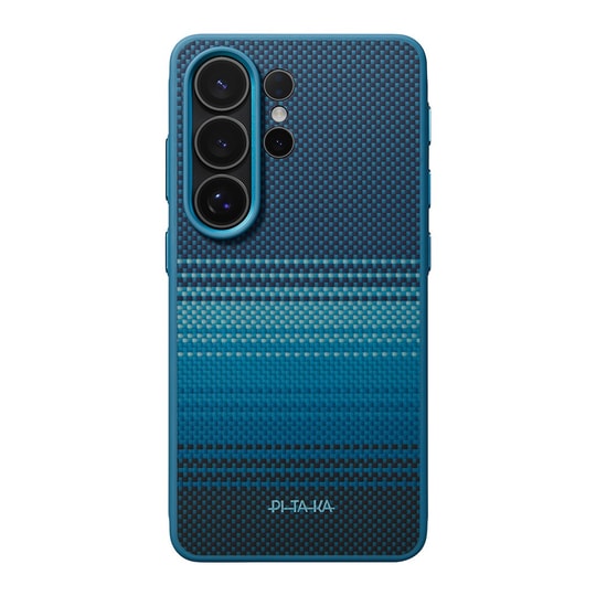 Galaxy S26 Ultra Kılıf M-safe Şarj Özellikli Pitaka Tactile Woven Sunset-Moonrise Aramid Cairn Serisi Kapak