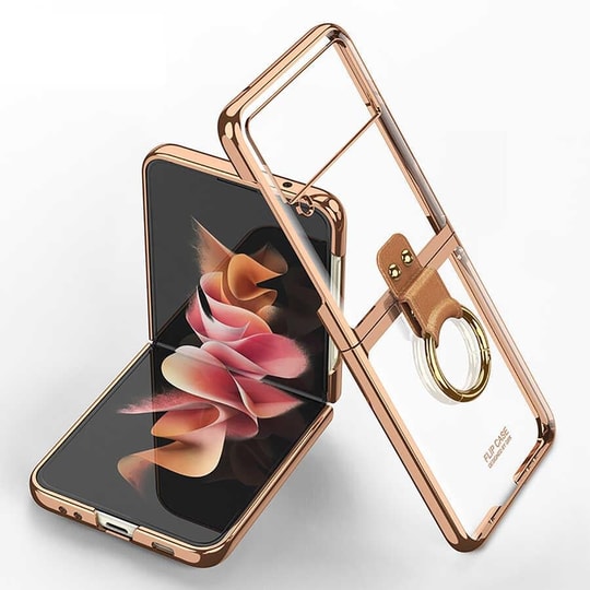 Galaxy Z Flip 3 Kılıf Zore Yüzüklü Kıpta Kapak