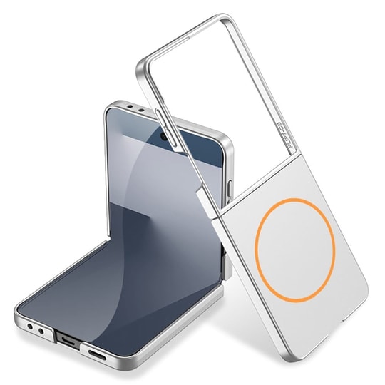Galaxy Z Flip 7 Kılıf Wireless Şarj Özellikli Zore Kıpta M-safe Kapak