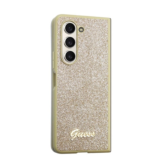 Galaxy Z Fold 5 Kılıf Guess Orjinal Lisanslı Yazı Logolu Glitter Script Kapak