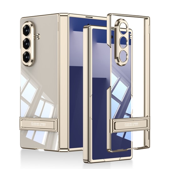 Galaxy Z Fold 7 Kılıf Kamera Korumalı Şeffaf Tasarımlı Zore Lego Standlı Kapak