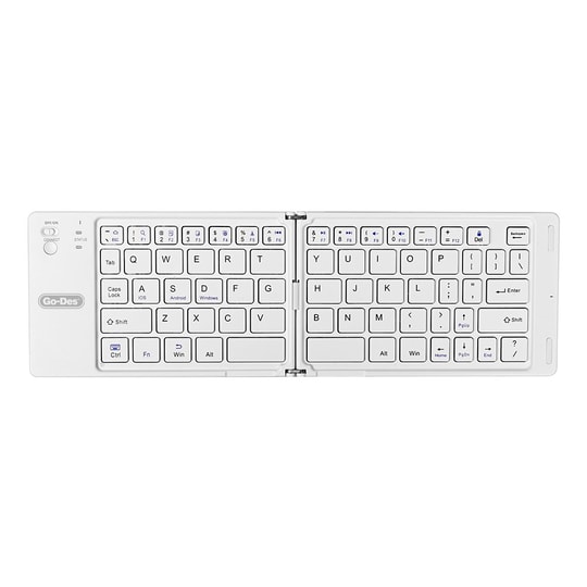 Go Des GD-KB326 Sessiz Tuş Tasarımlı Katlanabilir Bluetooth Bağlantılı Kablosuz Klavye