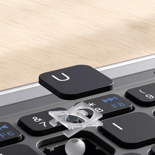 Go Des GD-KB328 Sessiz Tuş Tasarımlı Touch Pad Özellikli Katlanabilir Bluetooth Bağlantılı Kablosuz Klavye