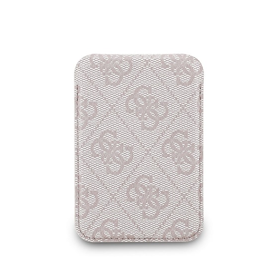 Guess Orjinal Lisanslı PU Deri 4G Desenli Metal Büyük 4G ve Yazı Logolu Standlı Magnetik Kartlık