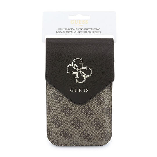 Guess Orjinal Lisanslı V Kapak Tasarımlı 4G Desenli Büyük Logolu Kartlıklı Askılı Çanta