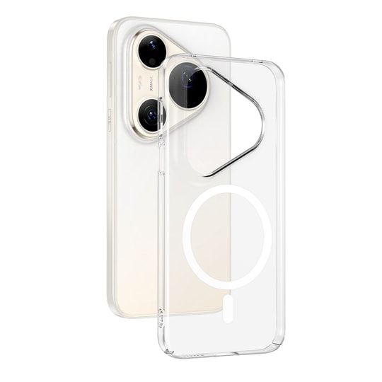 Huawei Pura 90S Pro Kamera Korumalı M-Safe Şarj Özellikli Şeffaf Zore London Sert PC Kapak