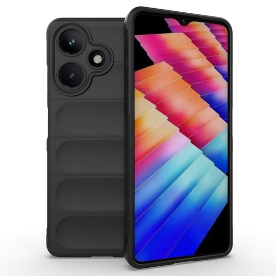 İnfinix Hot 30 Kılıf Esnek TPU Oyuklu Arka Yüzey Tasarımlı Zore Etnik Silikon Kapak