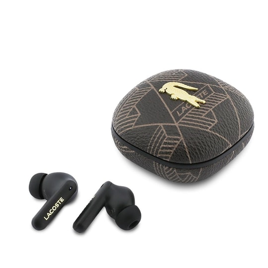 Lacoste Orjinal Lisanslı ANC/ENC Monogram Desenli TWS Kulak İçi Bluetooth Kulaklık v5.4
