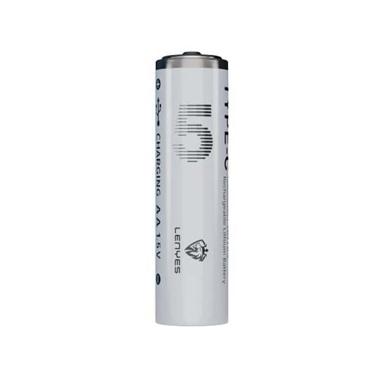 Lenyes AA105 Type-C Şarj Portlu Şarj Edilebilir AA Lityum-ion Pil 2800mWh 1.5V 2 Adet