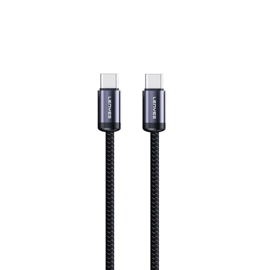 Lenyes LC537 Type-C to Type-C Hızlı Şarj Özellikli Örgülü Data ve Şarj Kablosu 60W 1M