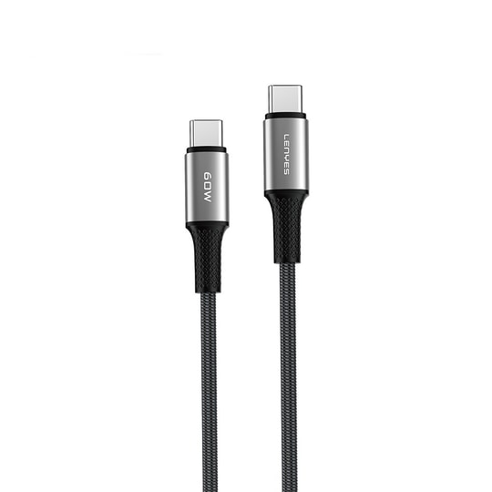 Lenyes LC560 Type-C to Type-C Örgü Tasarımlı Hızlı Şarj Özellikli Data ve Şarj Kablosu 60W 2M