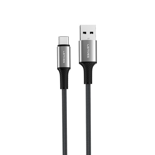 Lenyes LC566 USB-A to Type-C Örgü Tasarımlı Hızlı Şarj Özellikli Data ve Şarj Kablosu 12W 2M
