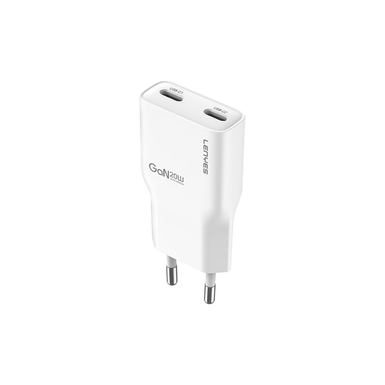 Lenyes LCH15 Dual Type-C PD GaN Teknolojili Hızlı Şarj Başlığı 20W
