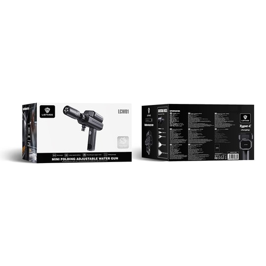 Lenyes LCW01 Taşınabilir 5 Kademeli Yüksek Basınçlı Köpük Hazneli Yıkama Tabancası 120W