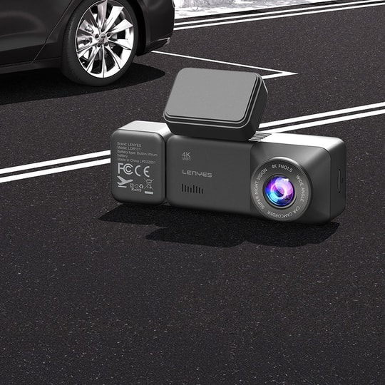 Lenyes LDR101 4K Ultra HD Wifi Destekli Akıllı Ön ve Arka Araç Kamerası