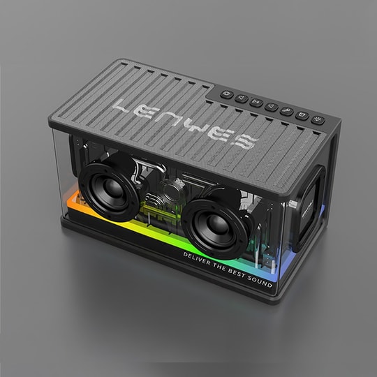 Lenyes S839 RGB Işıklı Taşınabilir TWS Bluetooth Hoparlör v5.2