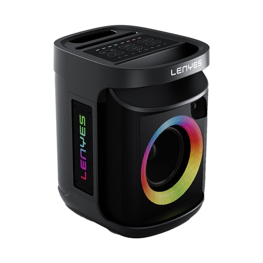 Lenyes S881 Su Geçirmez Mikrofonlu Çoklu Giriş RGB Işıklı TWS Karaoke FM Bluetooth Hoparlör v5.3