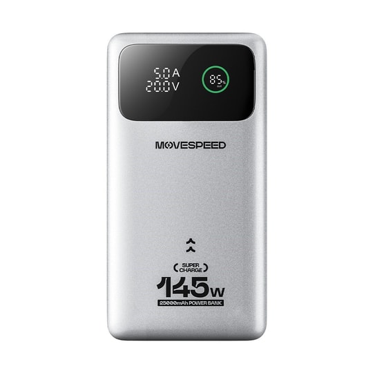 Movespeed YSPBM25 Pro Hızlı Şarj Özellikli Dijital LED Göstergeli Powerbank PD 145W 25.000mAh