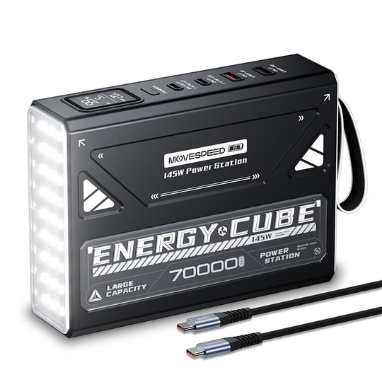 Movespeed YSPBZ70 Pro Max Hızlı Şarj Özellikli Dijital LED Göstergeli Powerbank 145W 70.000mAh