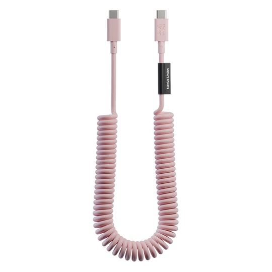 Native Union POP Serisi Type-C to Type-C Spiralli Şarj Kablosu 60W 2.4M